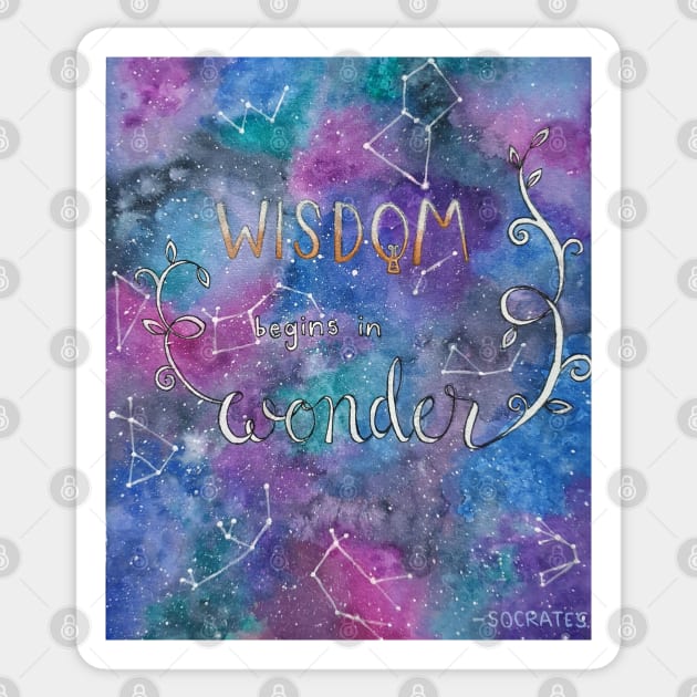 Wisdom Begins in Wonder Sticker by Starlight Tales